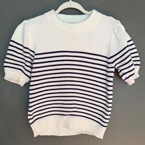 English Factory Navy and White Striped Sweater